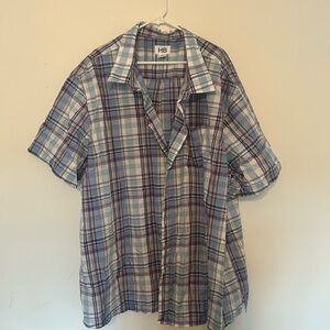 Men's Short Sleeve Plaid Shirt